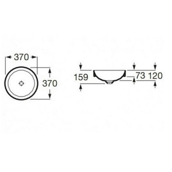 Раковина накладная на столешницу Roca Inspira Round A32752R000