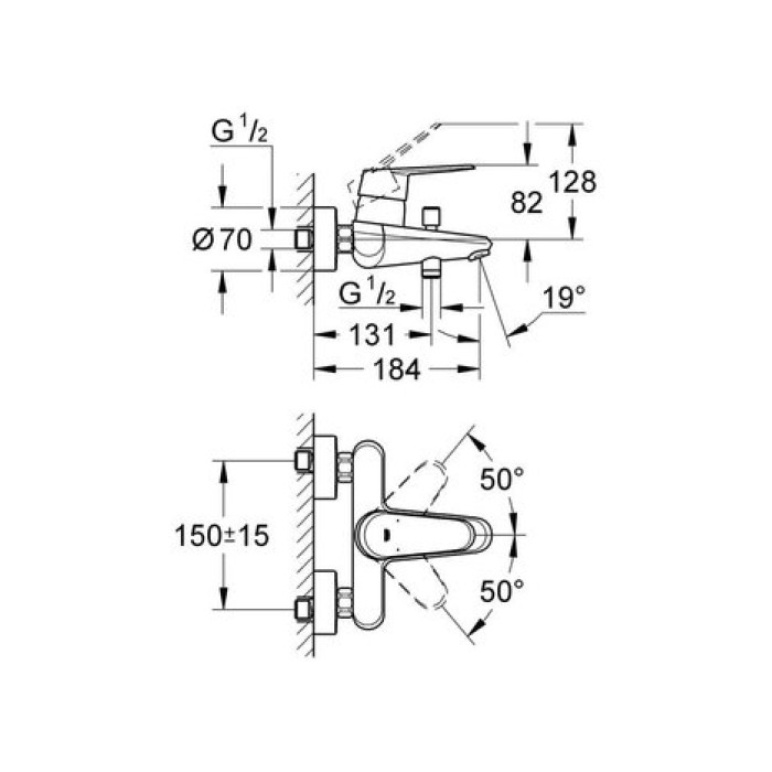 Смеситель для ванны Grohe Eurodisc cosmopolitan 33390002 Смеситель для ванны Grohe Eurodisc cosmopolitan 33390002