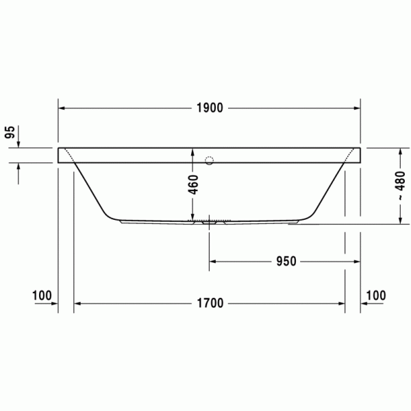 Happy D.2 ванна прямоугольная 190 см 700315000000000 в интернет-магазине «Estet Room»