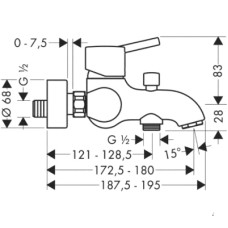 Смеситель для ванны Hansgrohe Talis S 32420000