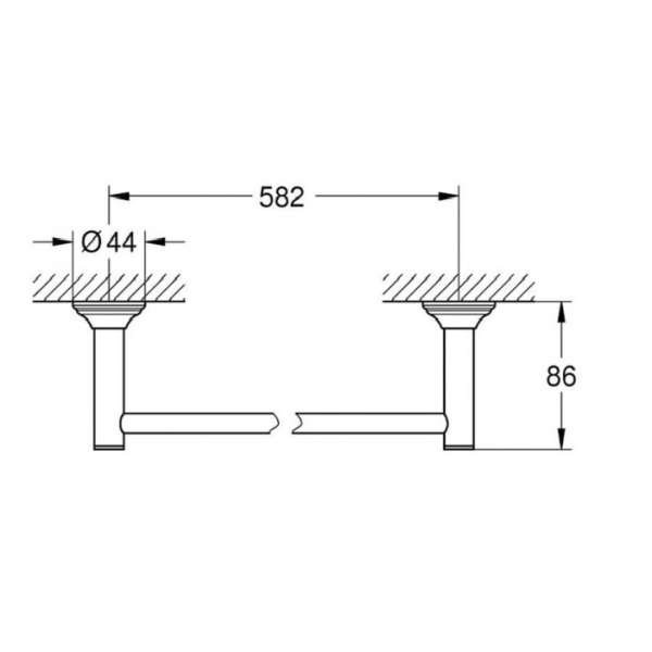 Grohe Essentials Authentic Держатель для банного полотенца (40653001)