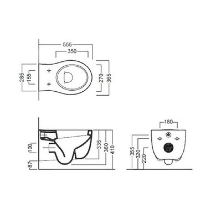 Подвесной унитаз Hatria Le Fiabe (Y1AC01)