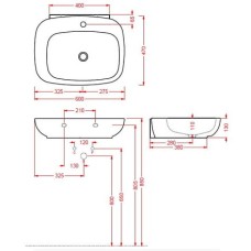 Керамическая раковина 60 см Artceram Dial, white glossy (DAL001 01;00)