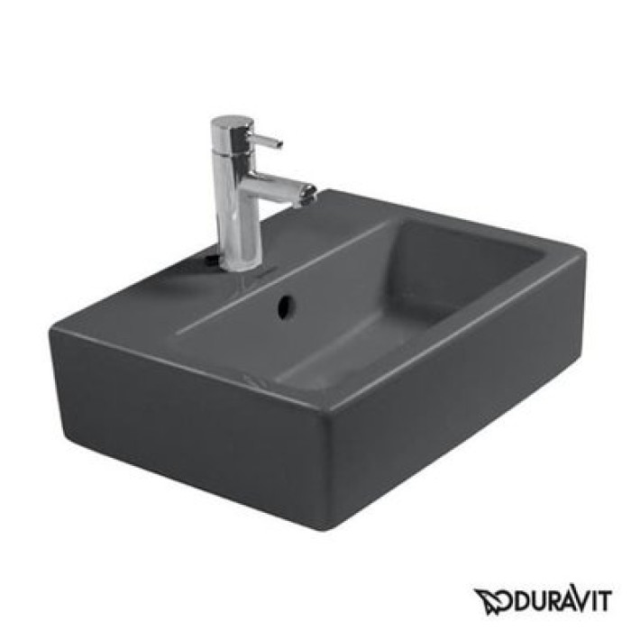 Плитка керамогранит Керамическая раковина 45 см Duravit Vero, черная 0704450827 для пола
