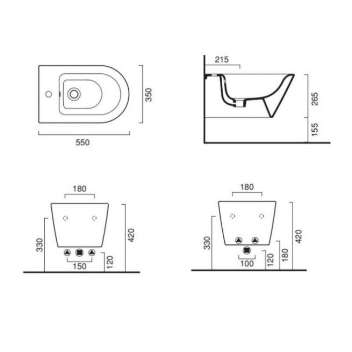 Биде Catalano New Zero, bianco satinato Биде Catalano New Zero, bianco satinato