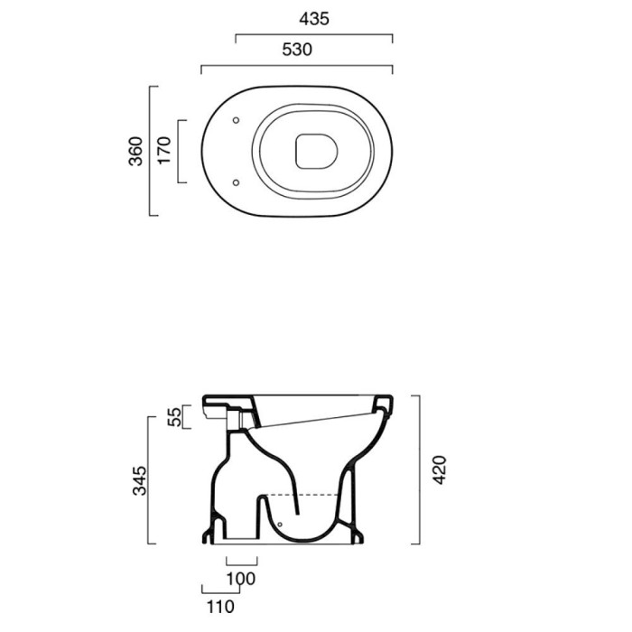 Напольный унитаз Catalano Canova Royal