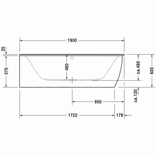 Darling New ванна асимметричная 190 см 700246000000000 в интернет-магазине «Estet Room»