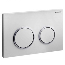 Клавиша смыва Geberit Omega20 пластик, белая/хром глянец 115.085.KJ.1