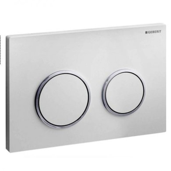 Клавиша смыва Geberit Omega20 пластик, белая/хром глянец 115.085.KJ.1