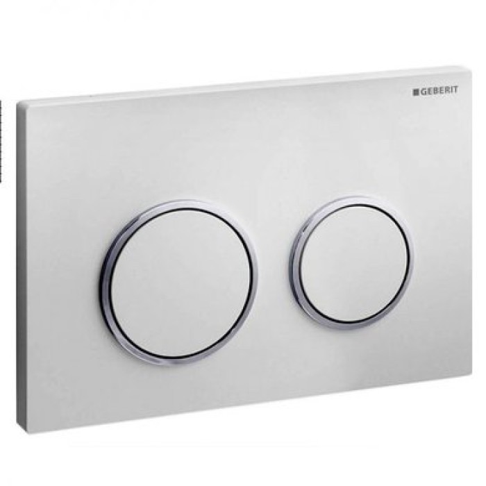 Клавиша смыва Geberit Omega20 пластик, белая/хром глянец 115.085.KJ.1