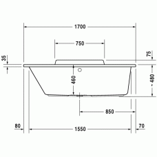DuraStyle ванна прямоугольная 170 см 700294000000000 в интернет-магазине «Estet Room»
