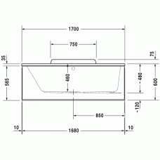 DuraStyle ванна прямоугольная 170 см 700294000000000 в интернет-магазине «Estet Room»
