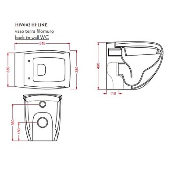 Напольный унитаз Artceram Hi-Line (HIV002 01;00) white glossy