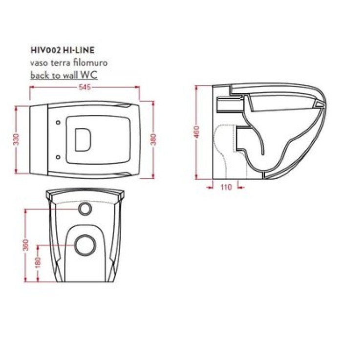 Напольный унитаз Artceram Hi-Line (HIV002 01;00) white glossy