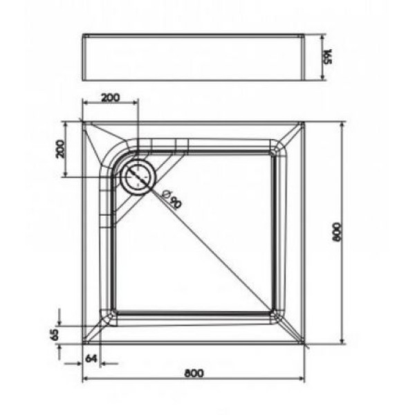 Душевой поддон KOLO FIRST 80x80 xBK1680000
