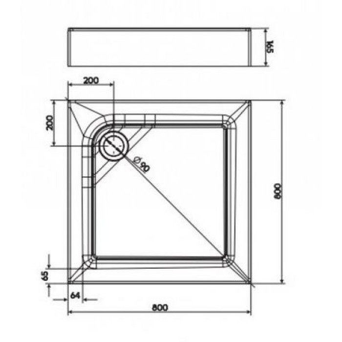 Душевой поддон KOLO FIRST 80x80 xBK1680000 Душевой поддон KOLO FIRST 80x80 xBK1680000