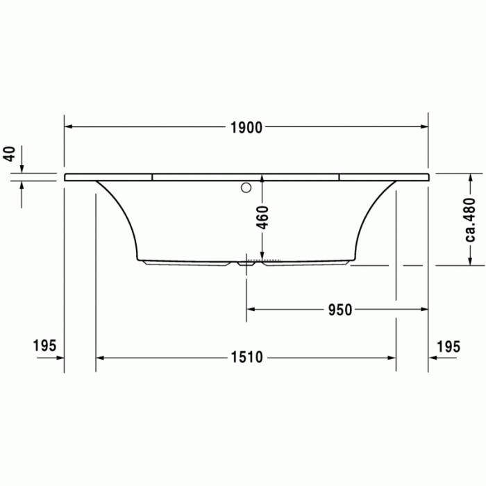 2x3 ванна шестиугольная 190 см 700023000000000 в интернет-магазине «Estet Room»