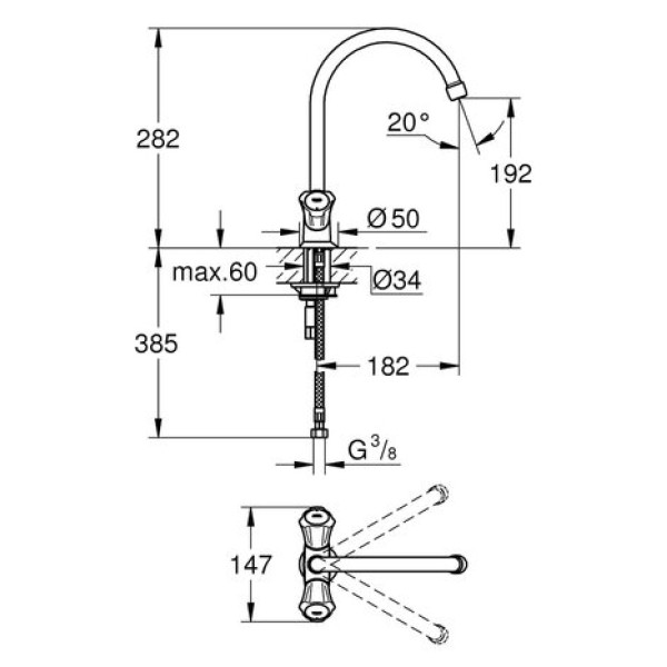 Смеситель для кухни Grohe Costa L 31831001