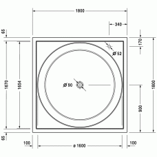 Blue Moon ванна квадратная 180 см 700169000000000 в интернет-магазине «Estet Room»