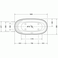 Cape Cod ванна овальная 185,5 см 700330000000000 в интернет-магазине «Estet Room»