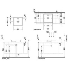 Плитка керамогранит Керамическая раковина 47 см Duravit Starck 1 0387470027 для пола