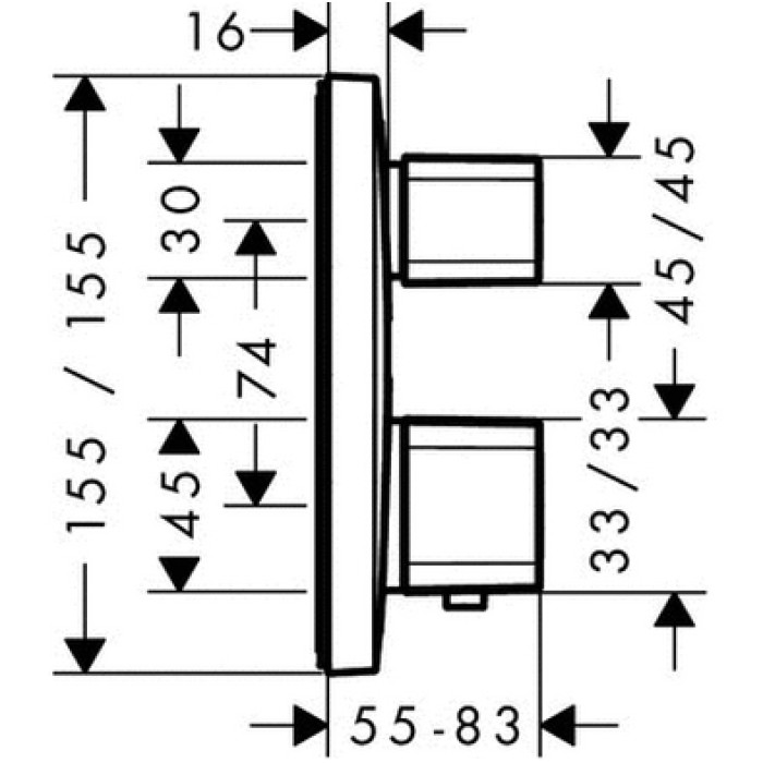 Термостат для душа Hansgrohe Ecostat E 15707000