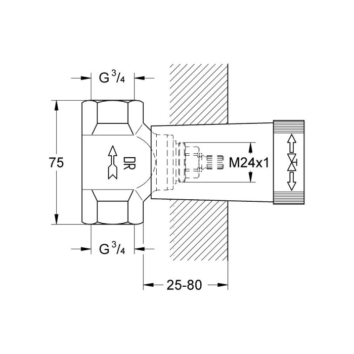 Grohe Встроенный вентиль 3/4 дюйма (29813000) Grohe Встроенный вентиль 3/4 дюйма (29813000)