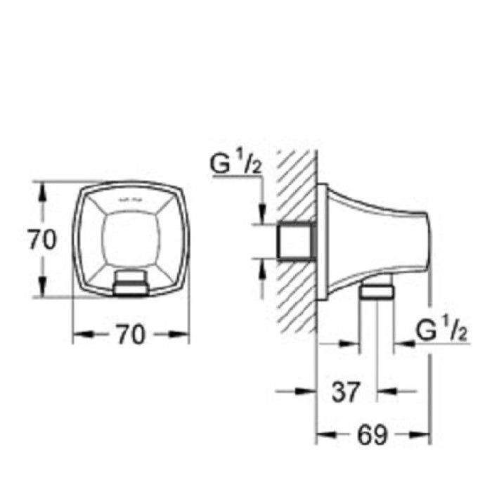 Шланговое подключение Grohe Grandera 27970000
