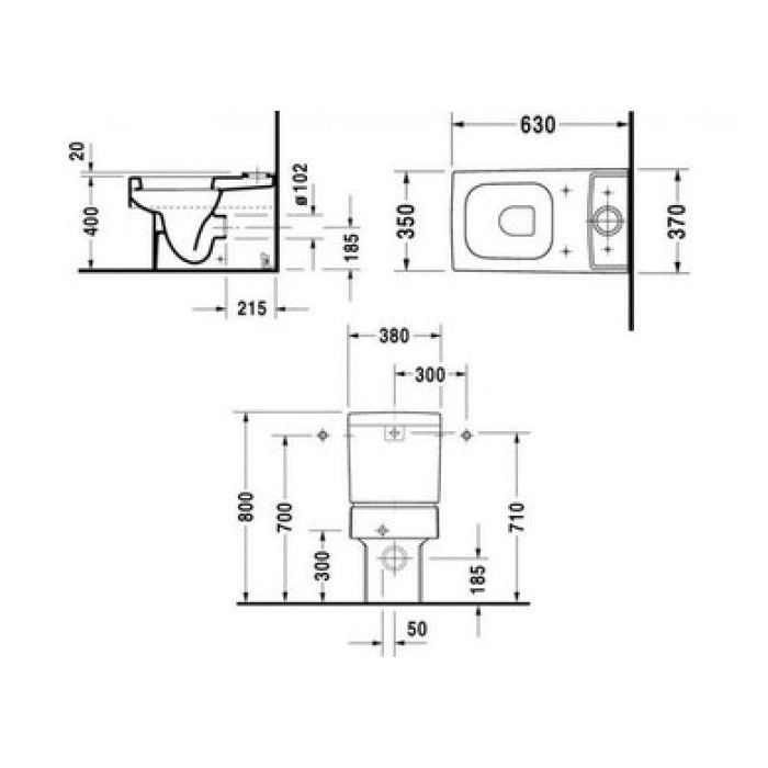 Плитка керамогранит Унитаз Duravit Vero, белый 2116090000 для пола Плитка керамогранит Унитаз Duravit Vero, белый 2116090000 для пола
