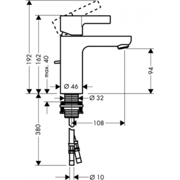 Смеситель для раковины Hansgrohe Metris S 31060000