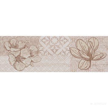 Плитка Cersanit Marble Room INSERTO FLOWER 9×600×200 под мрамор для ванной и кухни