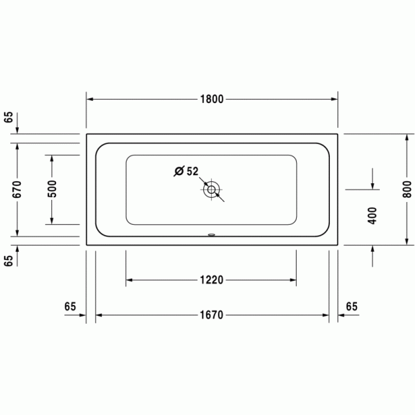 D-Code ванна прямоугольная 180 см 700101000000000 в интернет-магазине «Estet Room»
