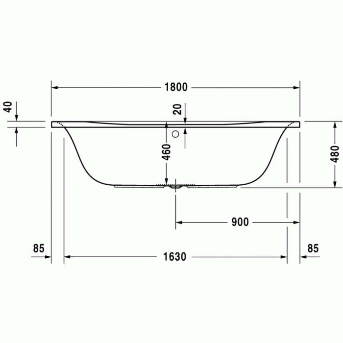 PuraVida ванна прямоугольная 180 см 700182000000000 в интернет-магазине «Estet Room»