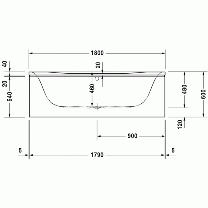 PuraVida ванна прямоугольная 180 см 700182000000000 в интернет-магазине «Estet Room»