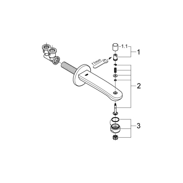 Grohe Eurostyle Cosmopolitan Излив для ванны с переключателем (13277002)