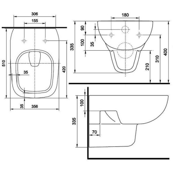 Унитаз подвесной Kolo Style (L23100000) без сиденья