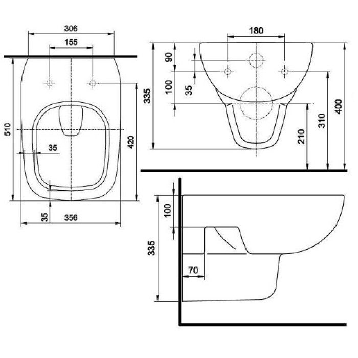 Унитаз подвесной Kolo Style (L23100000) без сиденья