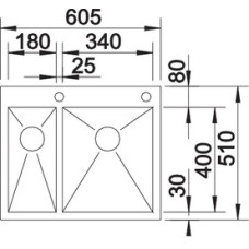 Мойка для кухни Blanco Zerox 340/180-IF/A  521642