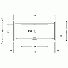 2nd floor ванна прямоугольная 190 см 700160000000000 в интернет-магазине «Estet Room»