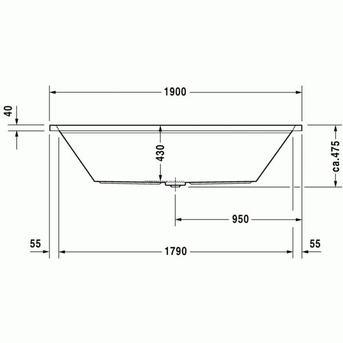 2nd floor ванна прямоугольная 190 см 700160000000000 в интернет-магазине «Estet Room»