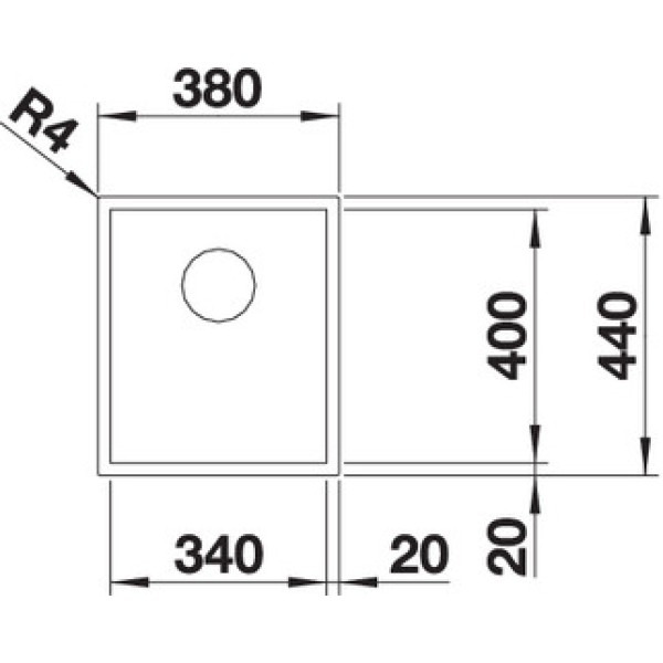 Мойка для кухни Blanco Zerox 340-U Durinox  521556