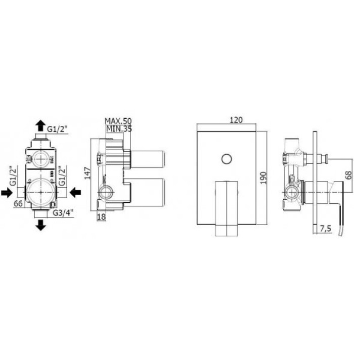Смеситель Paffoni Elle (EL015NO/M) Смеситель Paffoni Elle (EL015NO/M)
