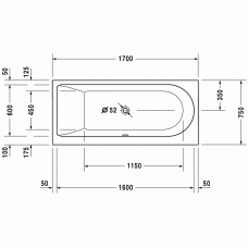Darling New ванна прямоугольная 170 см 700242000000000 в интернет-магазине «Estet Room»