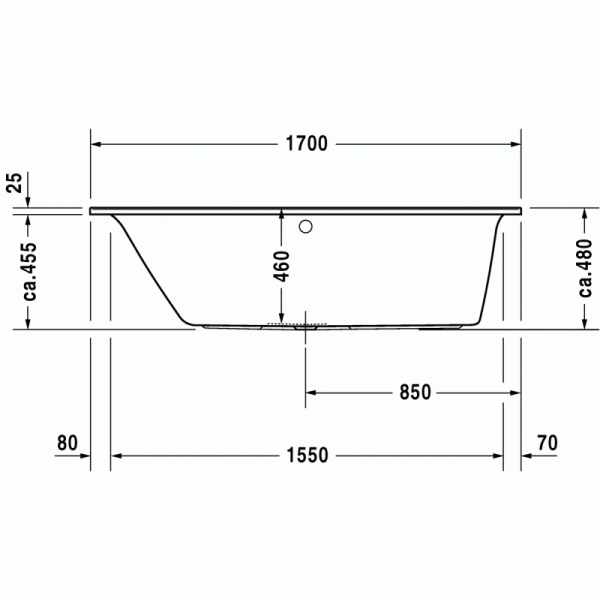 Darling New ванна прямоугольная 170 см 700242000000000 в интернет-магазине «Estet Room»