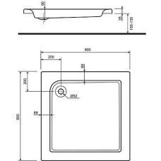 Душевой поддон KOLO STANDARD PLUS 90x90 xBK1590000