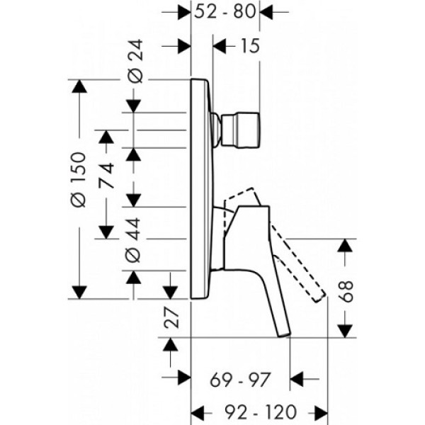 Смеситель для ванны Hansgrohe Talis S 72405000