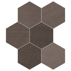 Керамогранит Impronta Sands Experience SA05ESM MUD ESAGONA MIx 10×225×195 под камень