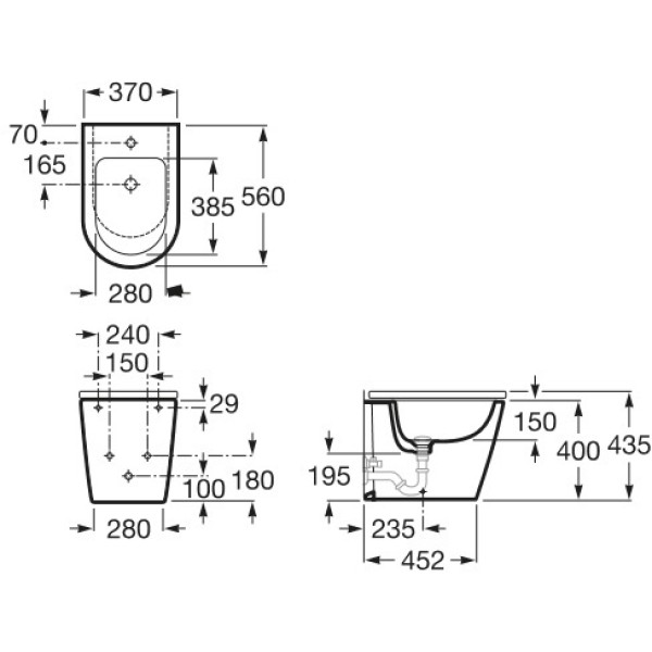 Биде Roca Inspira round A357527000