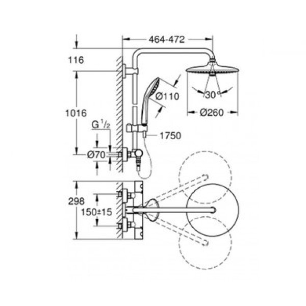 Душевая система Grohe Euphoria System 260 27296002