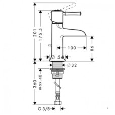 Смеситель для раковины Hansgrohe Talis Classic 14127000